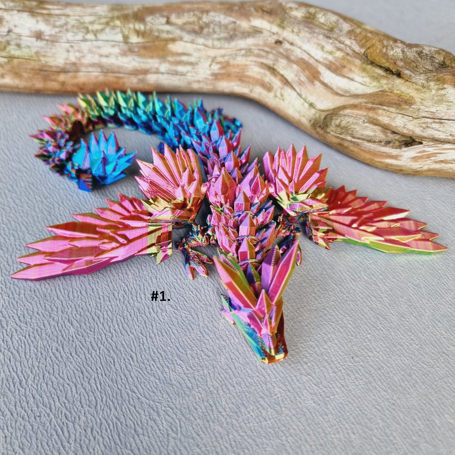 Small - Crystal Wing Dragons - 3D Printed Articulated Fantasy Creatures