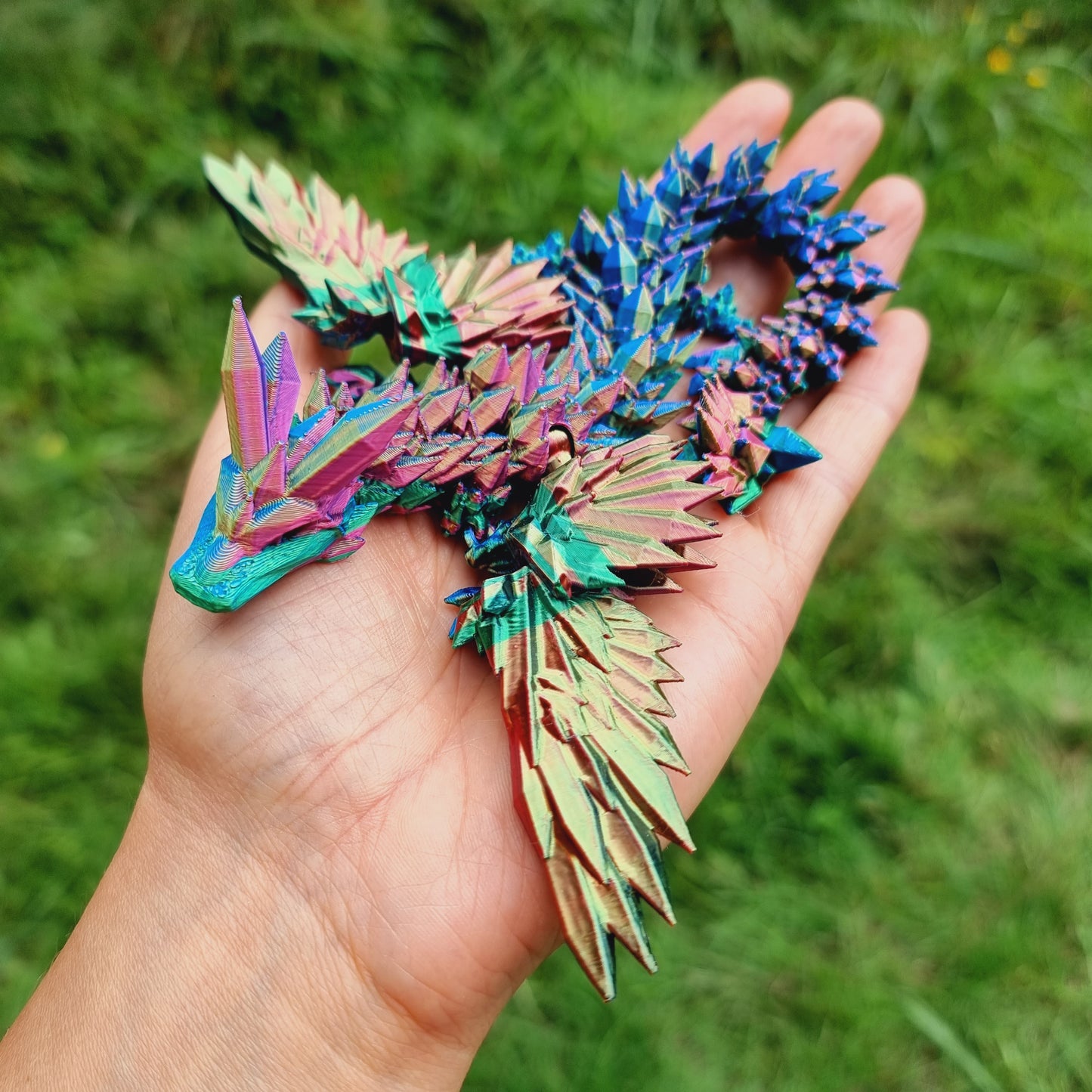 Small - Crystal Wing Dragons - 3D Printed Articulated Fantasy Creatures