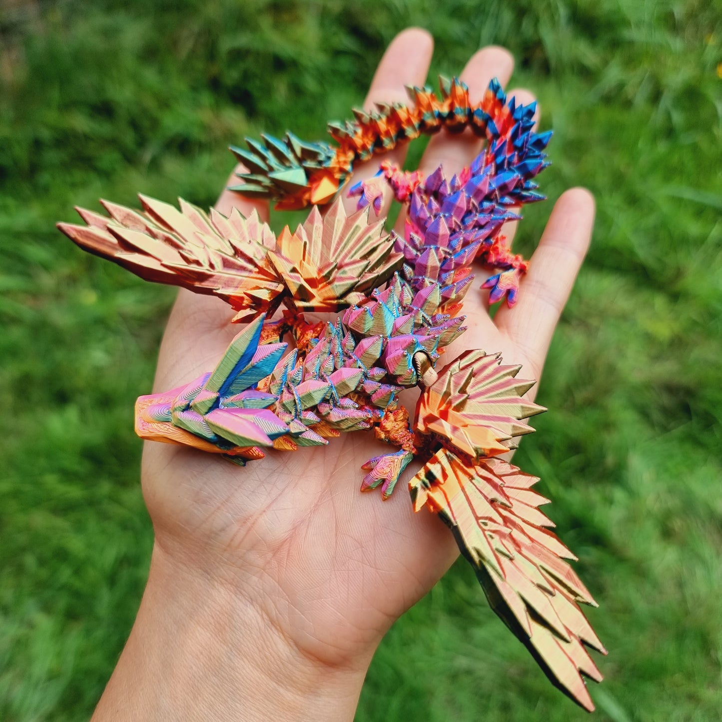 Small - Crystal Wing Dragons - 3D Printed Articulated Fantasy Creatures