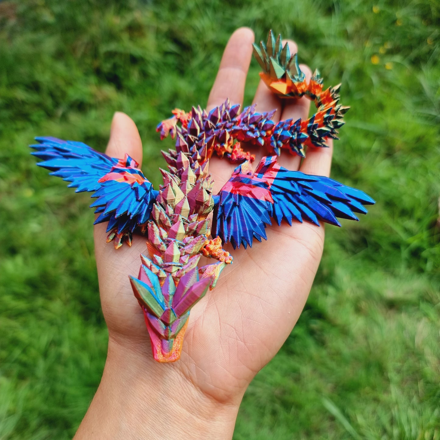 Small - Crystal Wing Dragons - 3D Printed Articulated Fantasy Creatures