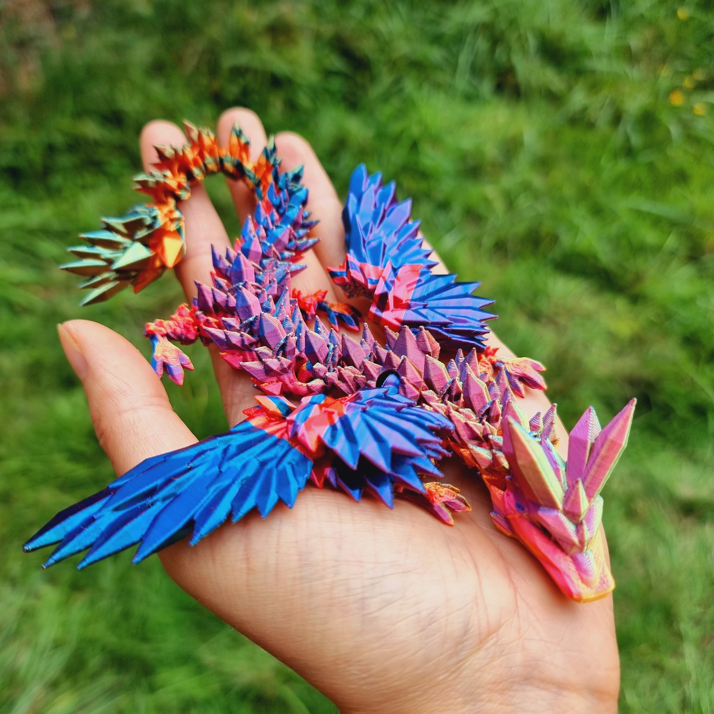Small - Crystal Wing Dragons - 3D Printed Articulated Fantasy Creatures