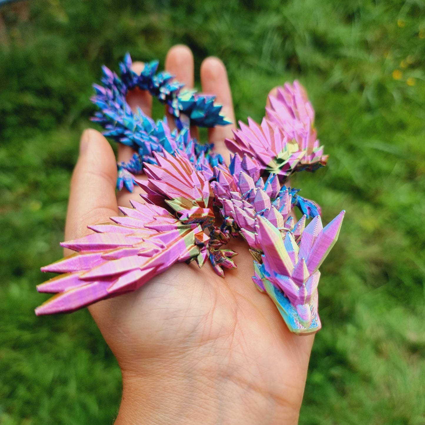 Small - Crystal Wing Dragons - 3D Printed Articulated Fantasy Creatures