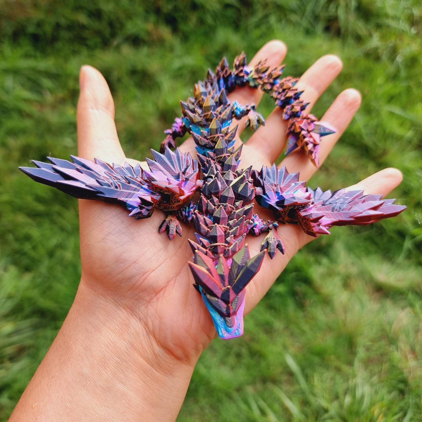 Small - Crystal Wing Dragons - 3D Printed Articulated Fantasy Creatures