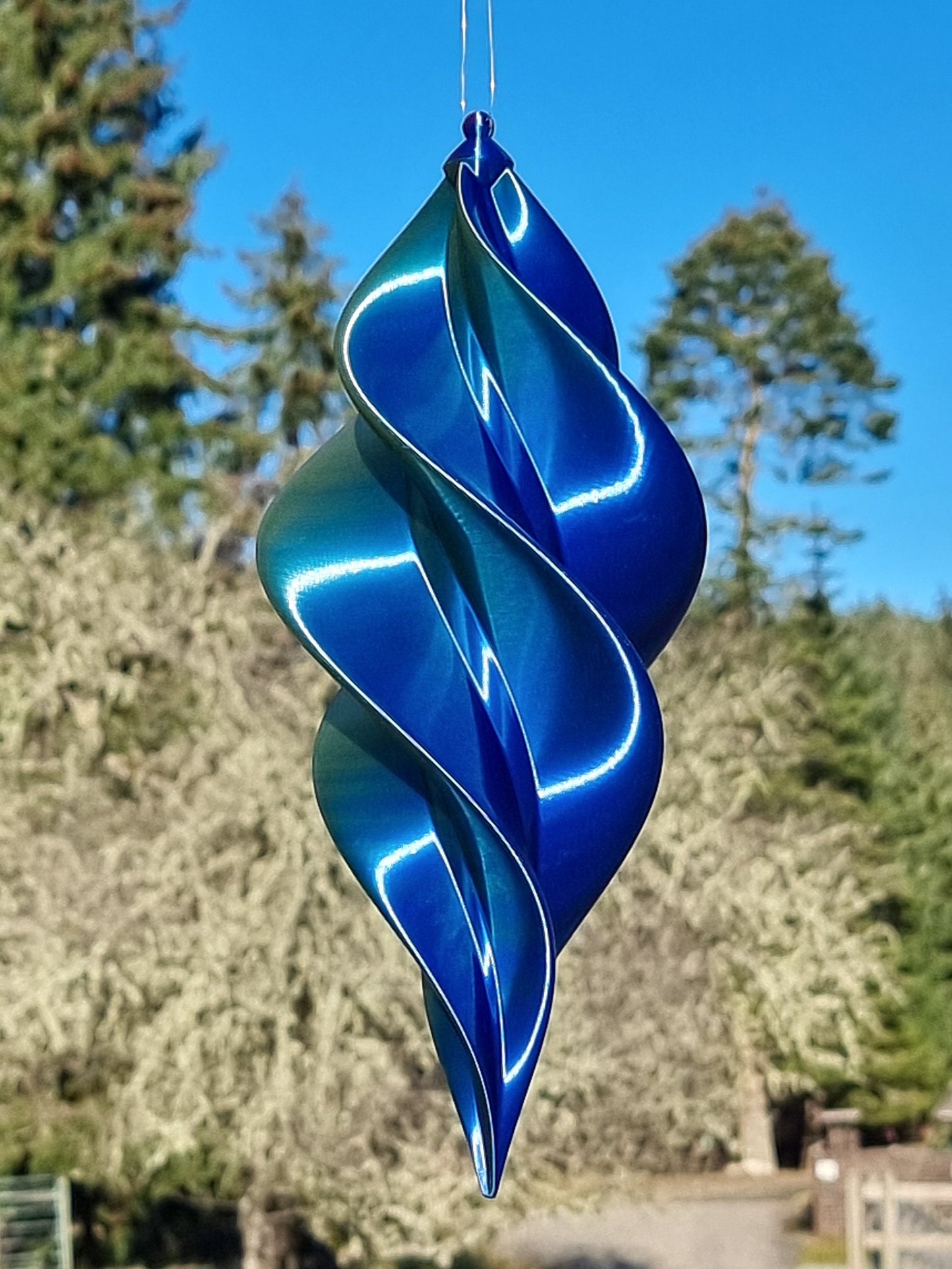 V2 Spiral Spinner Smooth Gloss - Medium - Garden Decor - Wind Art - Unique Gift - Bright & Colorful
