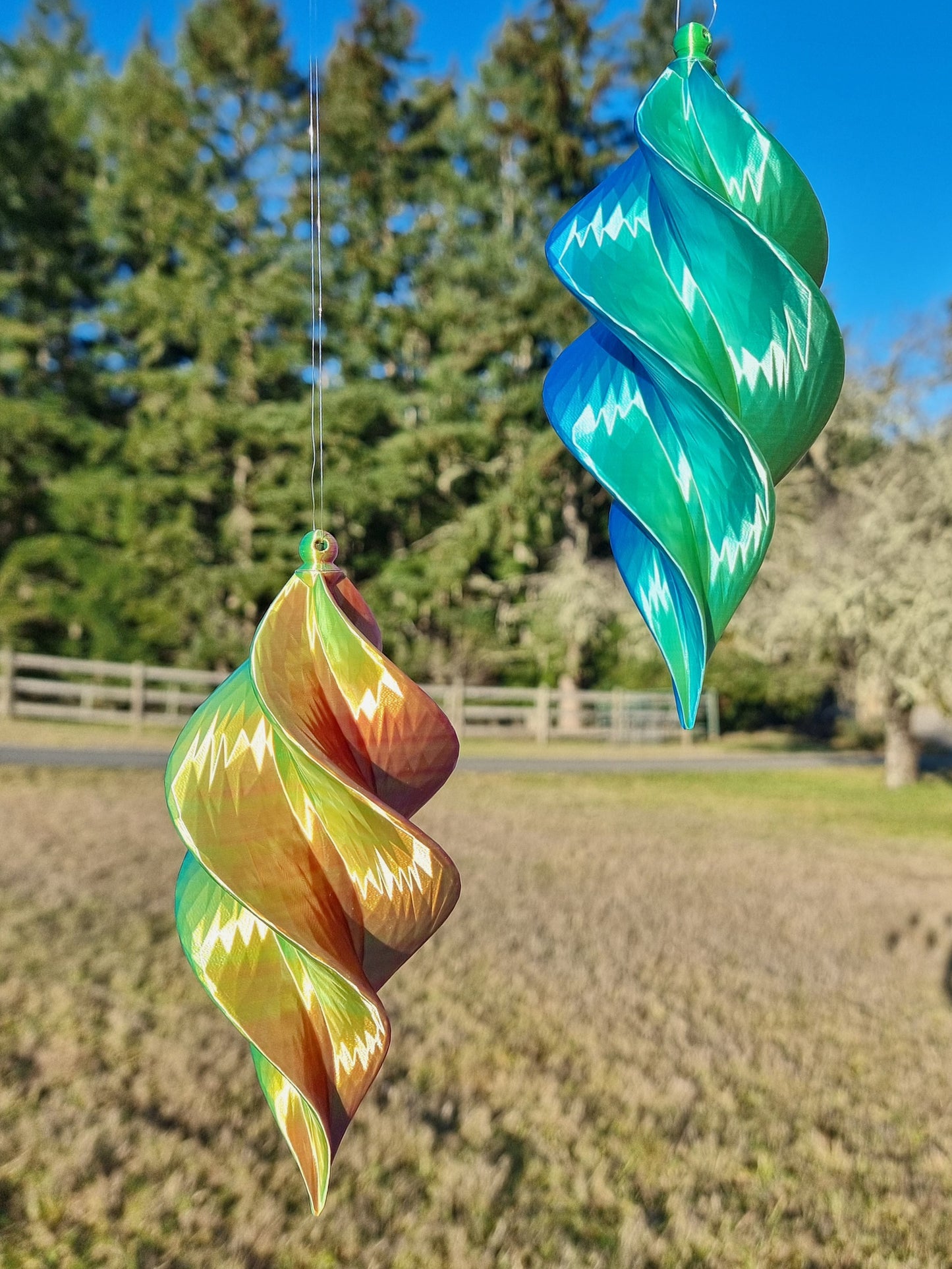 V2 Spiral Faceted Spinner - Small - Wind Art - Garden Decoration - Perfect Gift - Bright & Cheeful