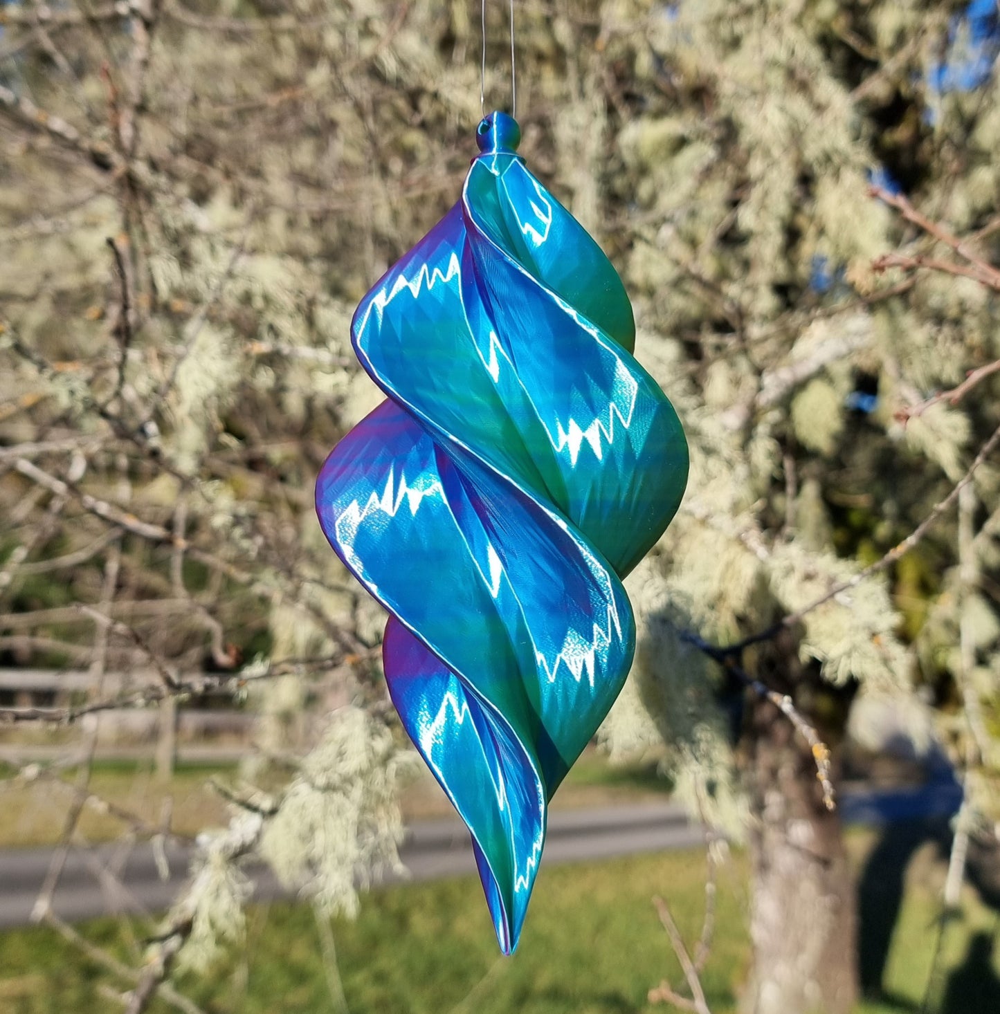 V2 Spiral Faceted Spinner - Small - Wind Art - Garden Decoration - Perfect Gift - Bright & Cheeful