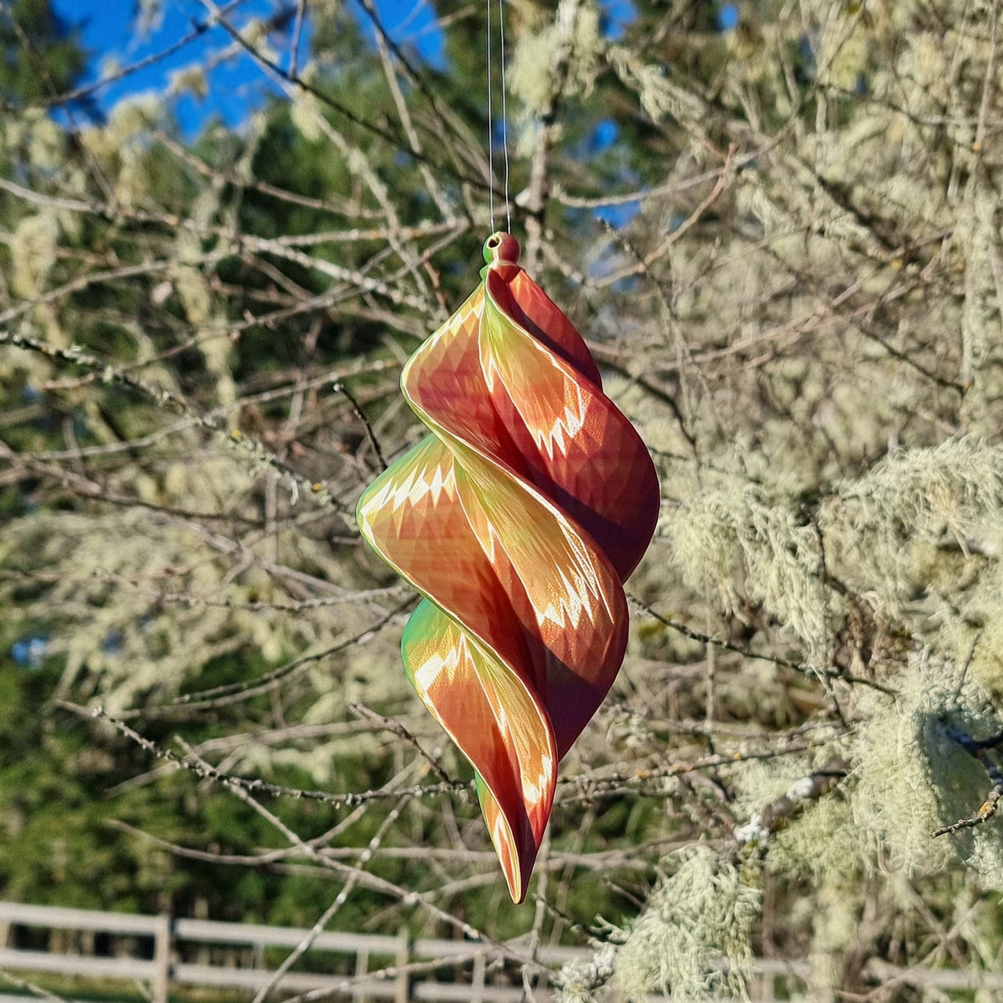 V2 Spiral Faceted Spinner - Small - Wind Art - Garden Decoration - Perfect Gift - Bright & Cheeful