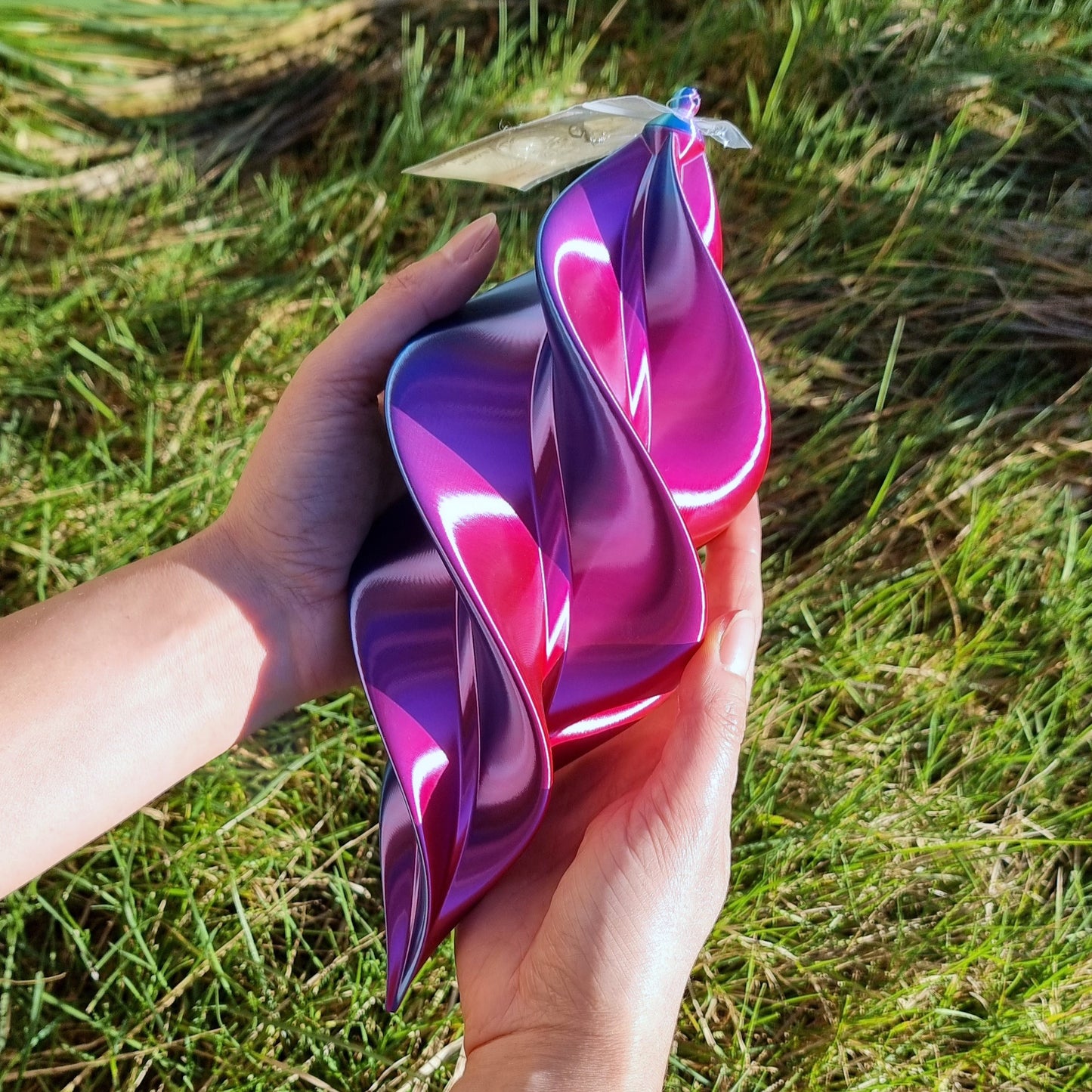 V2 Spiral Spinner Smooth Gloss - Medium - Garden Decor - Wind Art - Unique Gift - Bright & Colorful