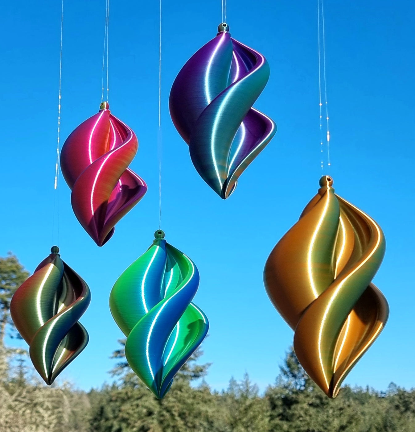 Sea Shell Spinner - Small - Wind Art - Garden Decoration - Ocean Gift - Unique - 3D Printed