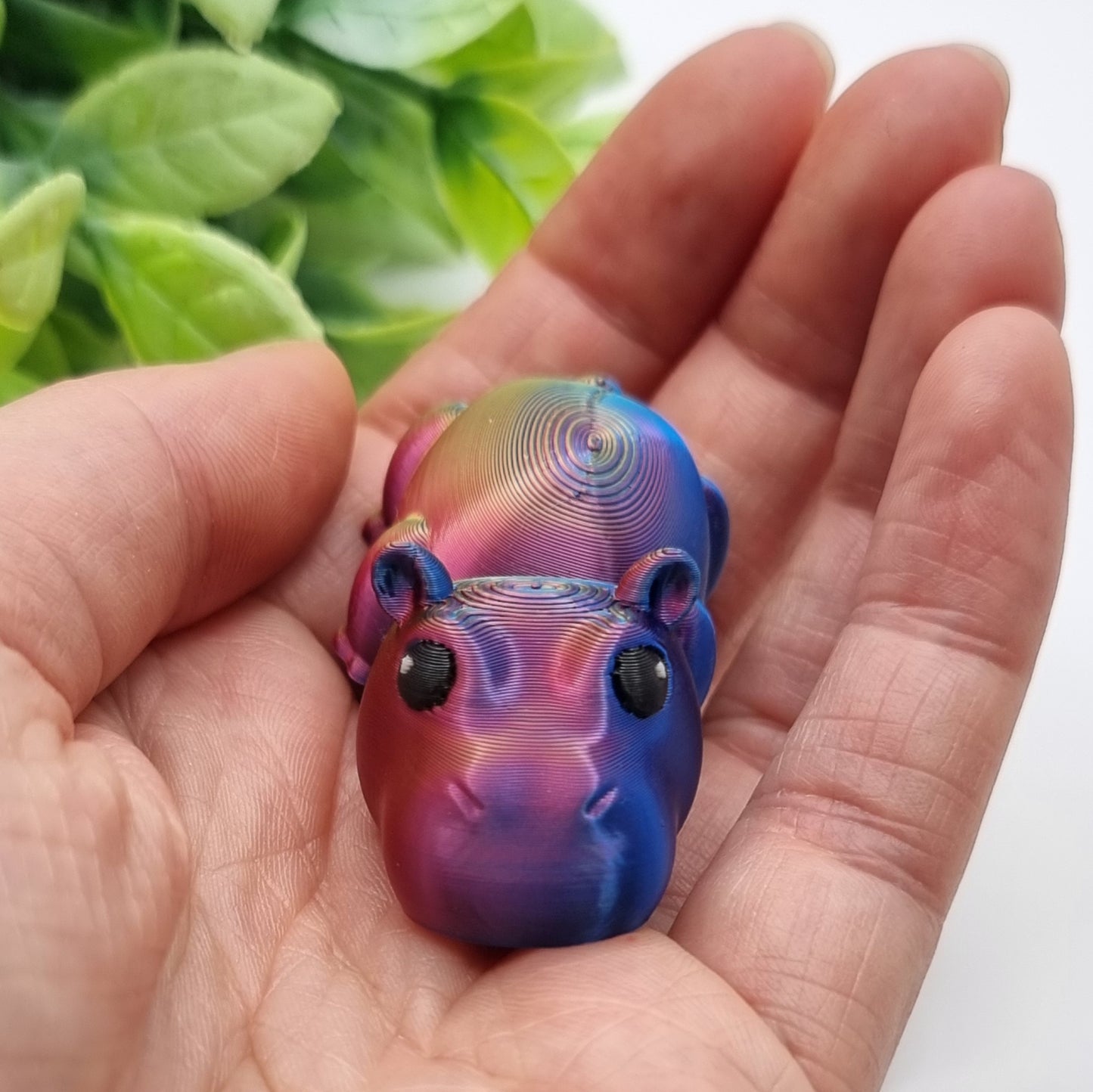 Hippo Baby - 3D Printed - Articulated Multi Colored Fidget Toy - Sensory Gifts