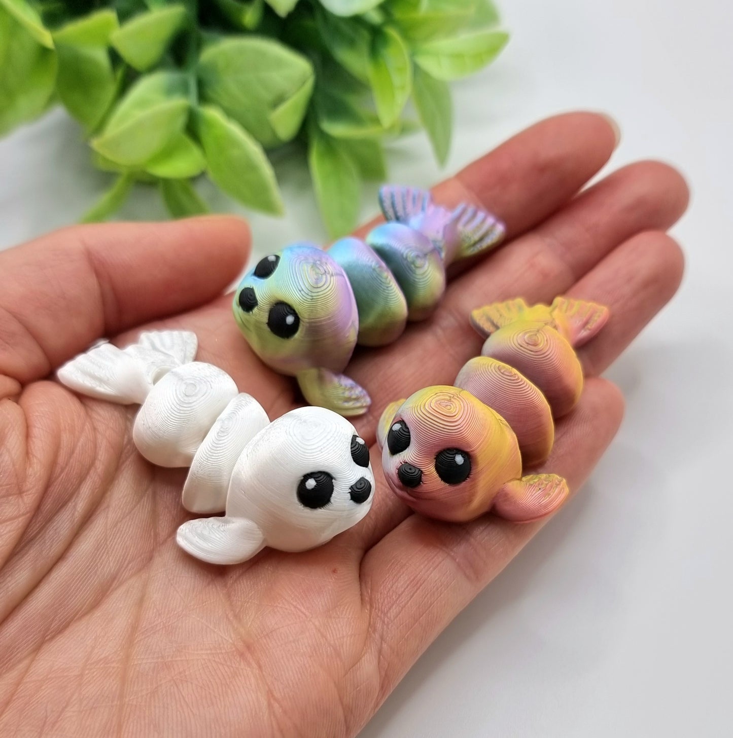Seal Pup Minis - 3D Printed - Articulated Multi Colored Fidget Toy - Childrens Gifts
