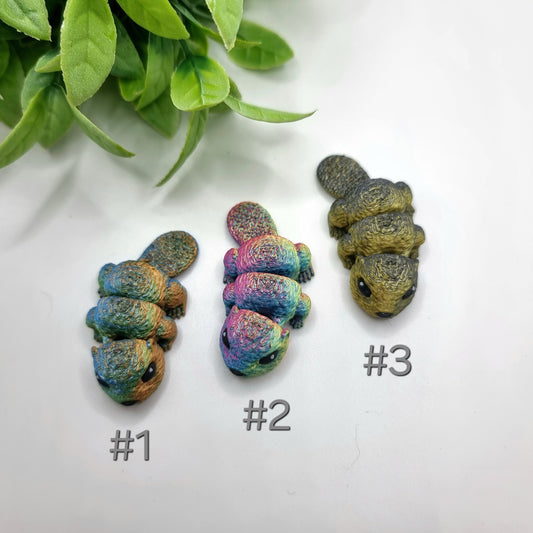 Beaver Mini - 3D Printed - Articulated Multi Colored Fidget Toy - Children's Gift