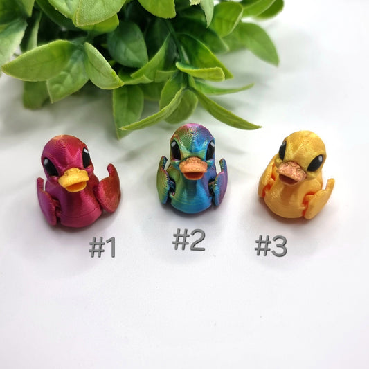 Duckling Mini - 3D Printed - Articulated Multi Colored Fidget Toy - Sensory Gift