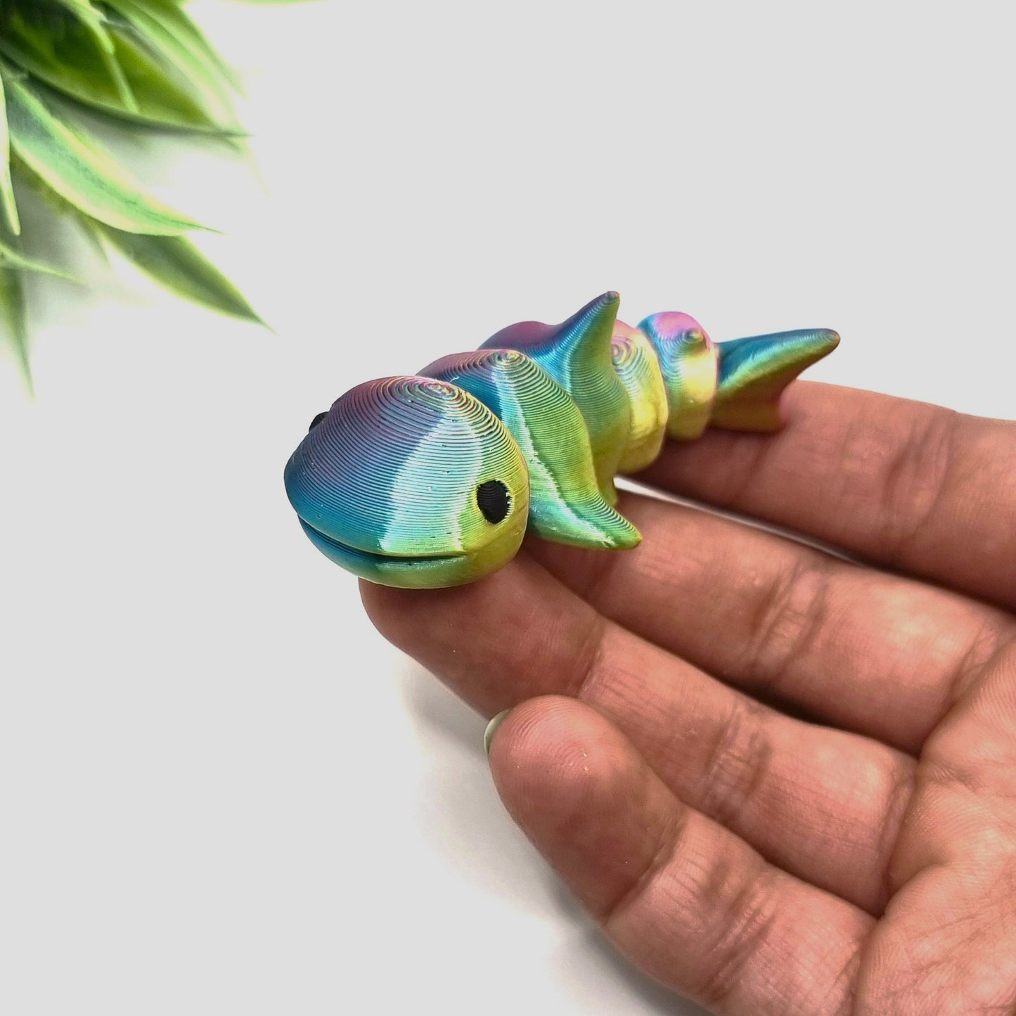Whale Shark Mini - 3D Printed - Articulated Multi Colored Fidget Toy - Kids Gifts - Ocean Critters