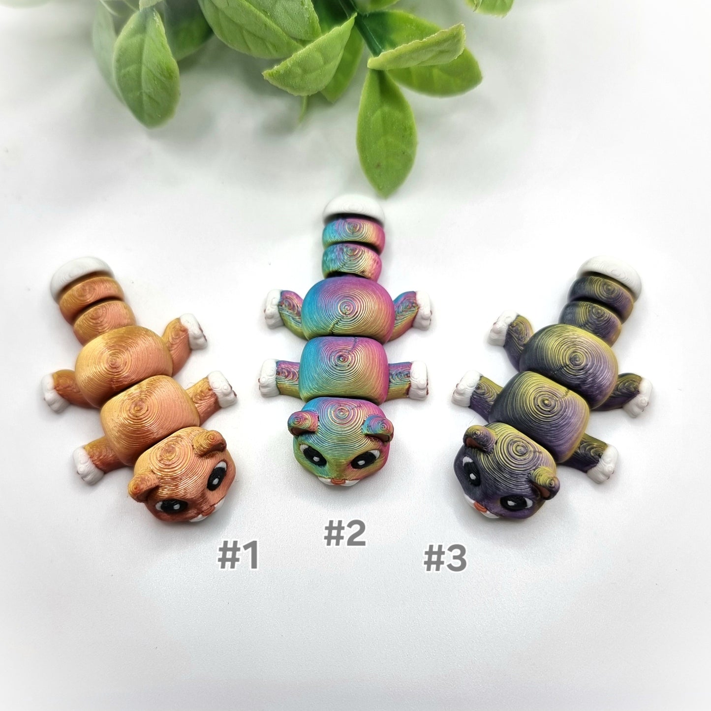 Cat Mini - 3D Printed - Articulated Multi Colored Fidget Toy - Sensory Gifts - Pets