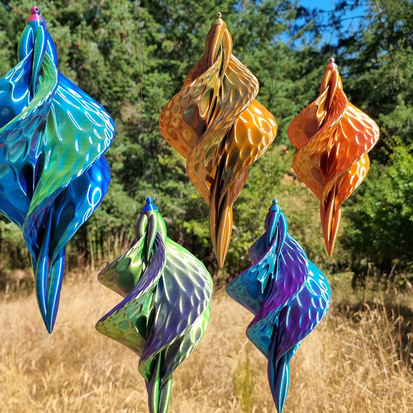 Coral Spinner - Medium - Garden Decor - Wind Art - Unique Gift - Bright & Colorful