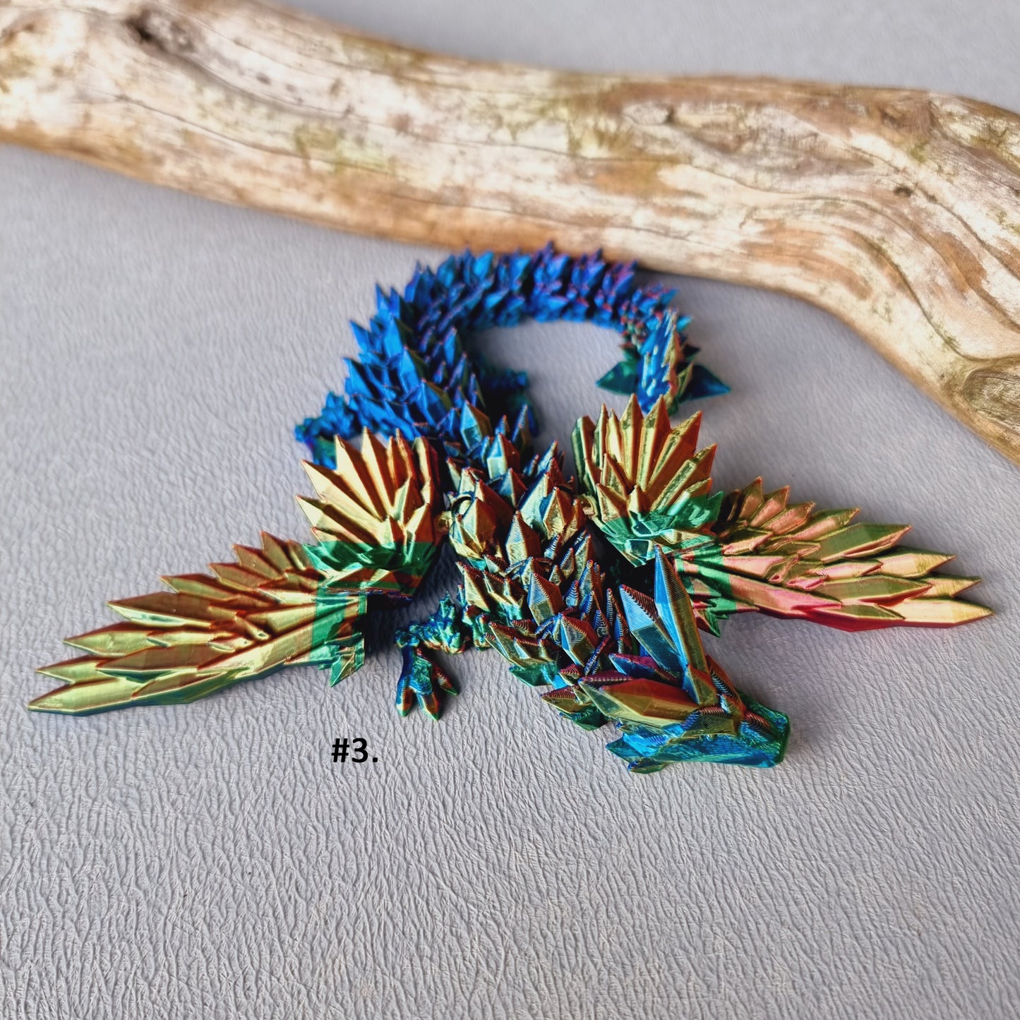 Small - Crystal Wing Dragons - 3D Printed Articulated Fantasy Creatures