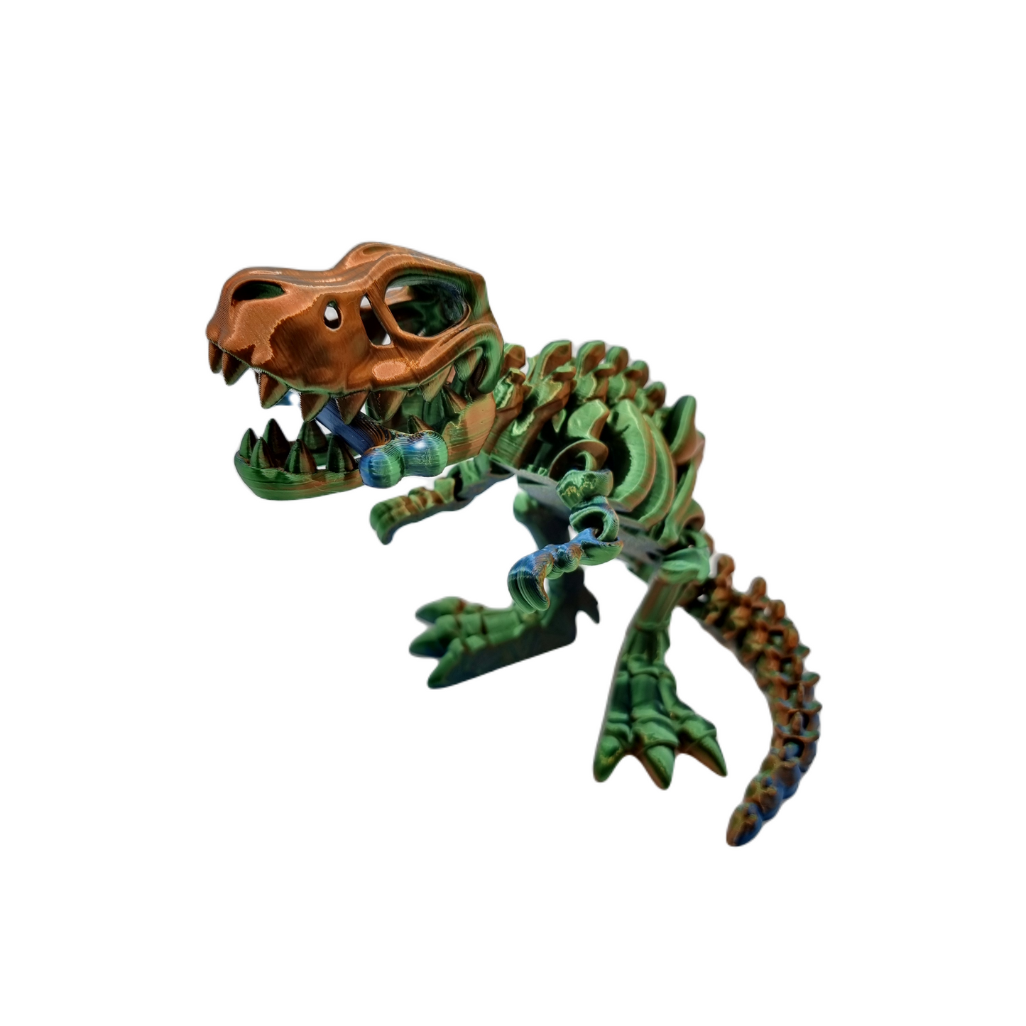 T-Rex Skeleton - 3D Printed - Articulated Multi Colored Fidget Dinosaur Toy