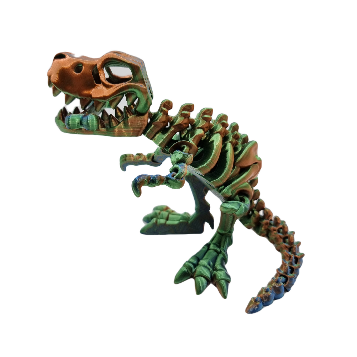 T-Rex Skeleton - 3D Printed - Articulated Multi Colored Fidget Dinosaur Toy