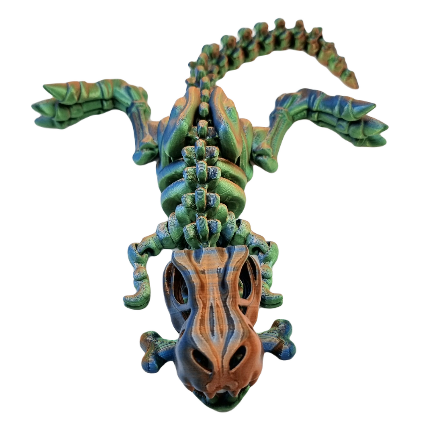 T-Rex Skeleton - 3D Printed - Articulated Multi Colored Fidget Dinosaur Toy