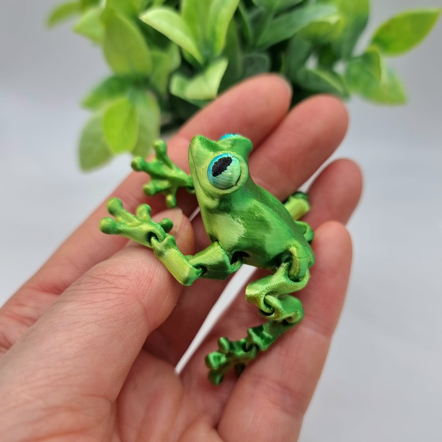 Frogs - Small - 3D Printed - Articulated Multi Colored Fidget Nature Toy