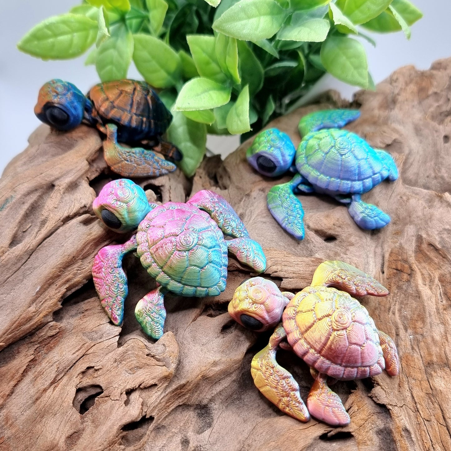 Turtles Small - Cute Articulated Gift - Eco Friendly Kids Toy
