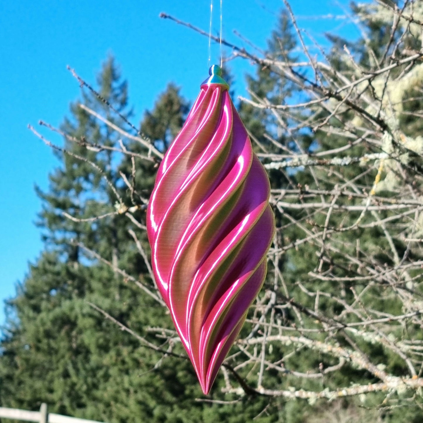 Wavelet Spinner - Small - Garden Ornament - Kinetic Wind Decor - Unique Gift - Bright & Colorful