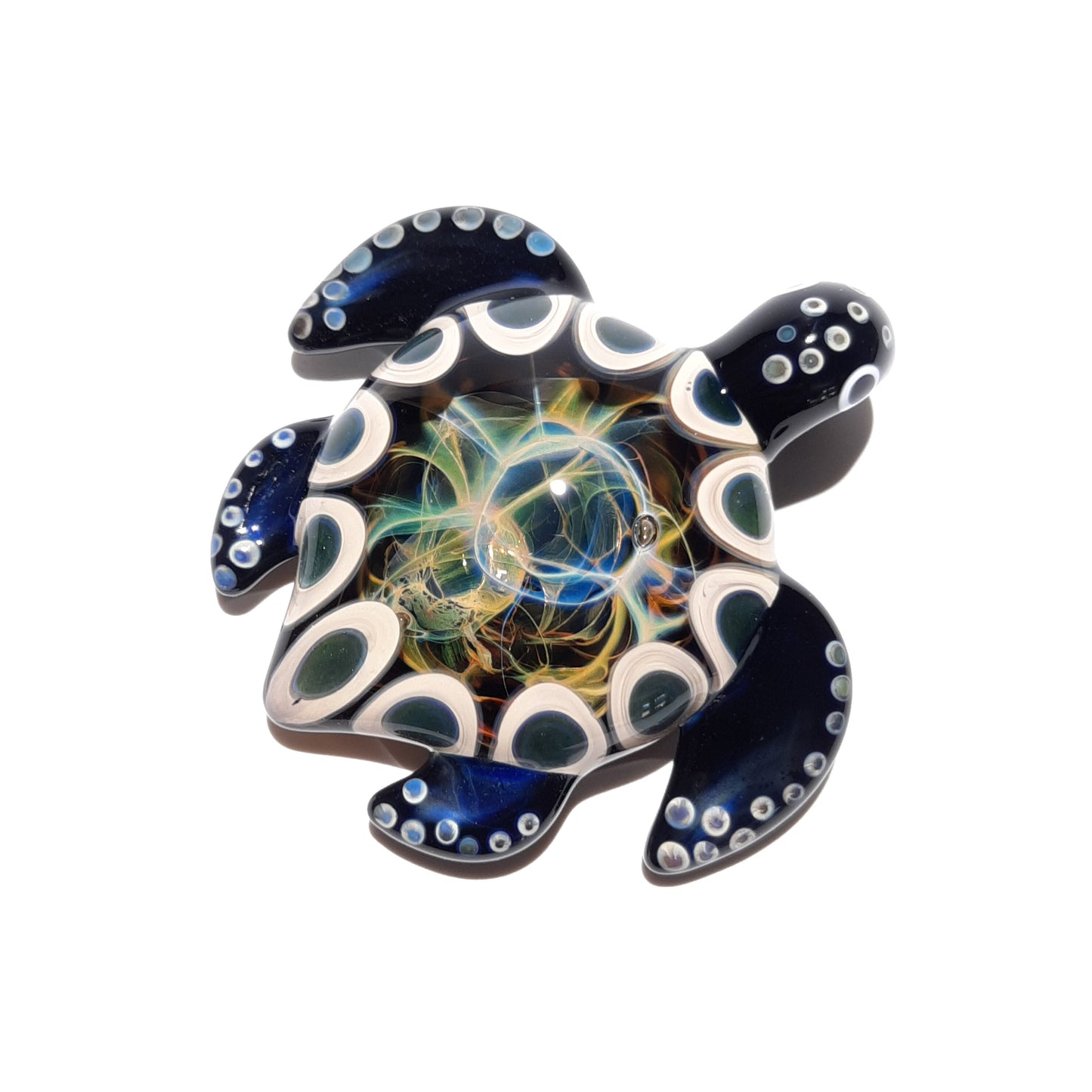 Blown Glass Turtle - Earthy Turtle Pendant - Glass Art - Sea Turtle - Handmade - Unique Jewelry - Cute - Turtle Necklace - Great Gift Ideas