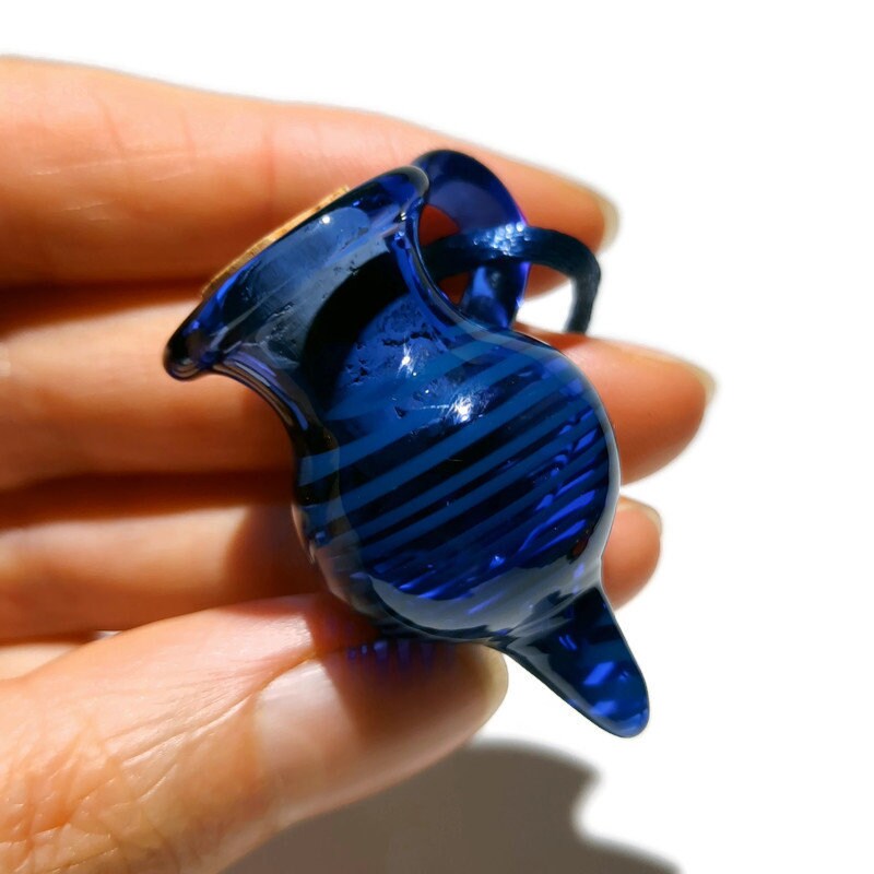 Cobalt Blue and Teal Pendant Jar Necklace Made from Boro/Borosilicate Glass - Fancy Bottle Pendant - Treasure Holder - The only one!