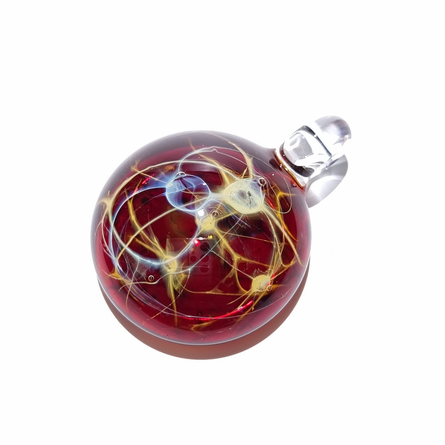 Glass Pendant - Fire Galaxy Pendant - Glass Art - Unique Bead - Blown Glass Jewelry - Glass Necklace - Boro Pendant - Universe Filament