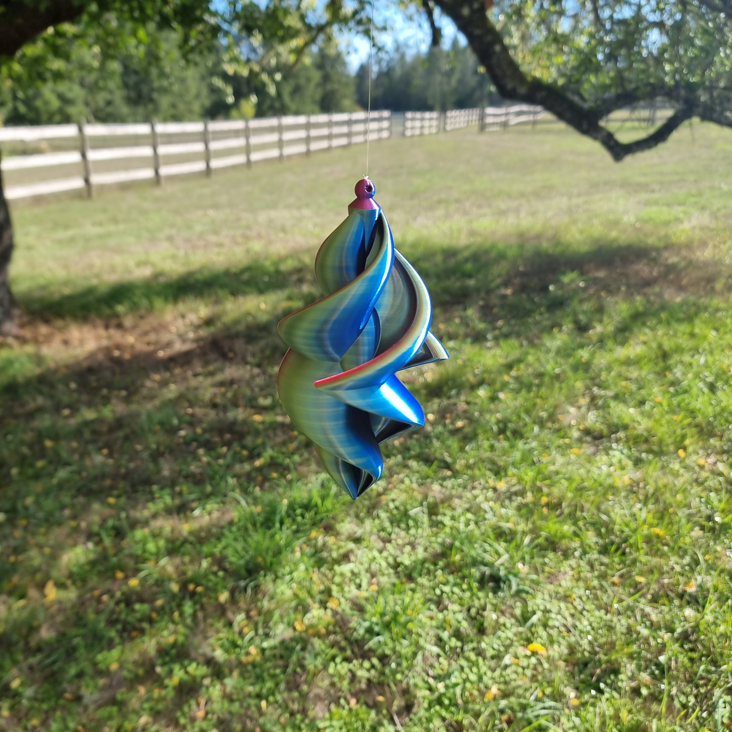 Small - Duality Wind Spinner - Yellow Red Blue - Length: 18cm/7"