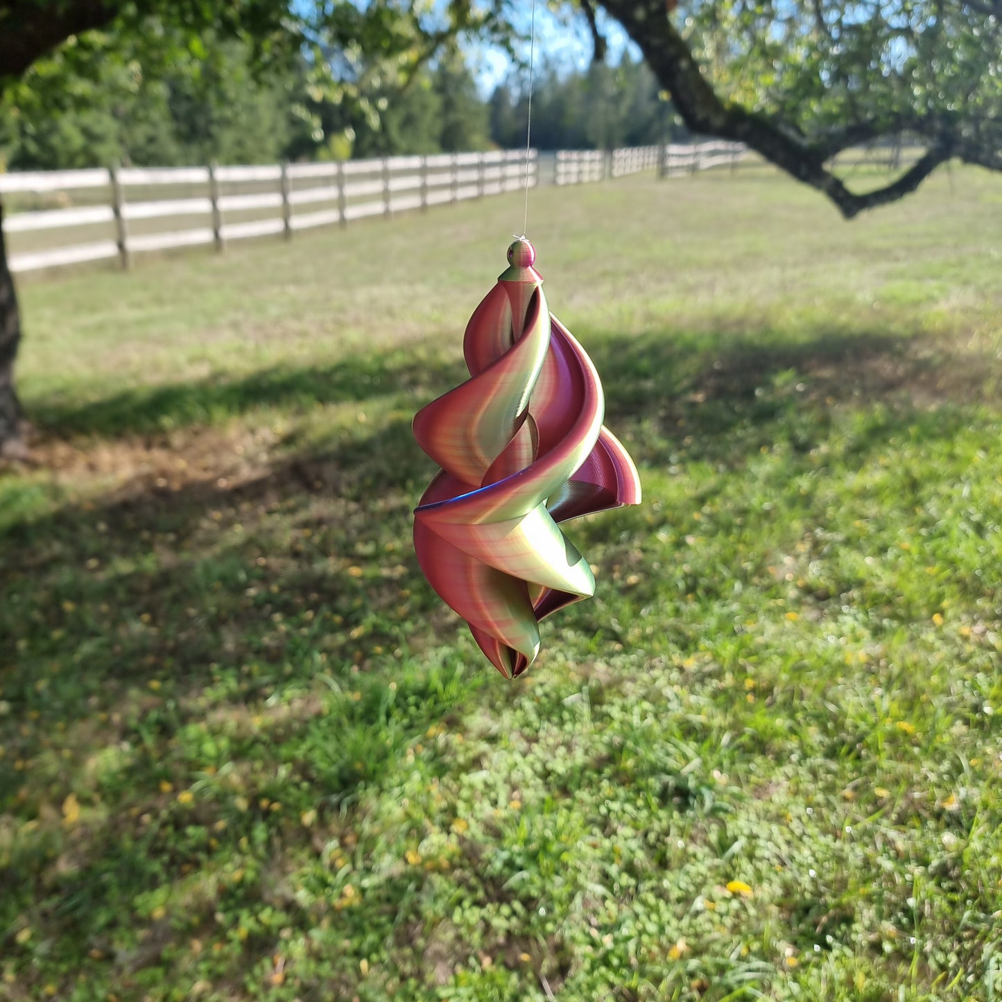 Small - Duality Wind Spinner - Yellow Red Blue - Length: 18cm/7"