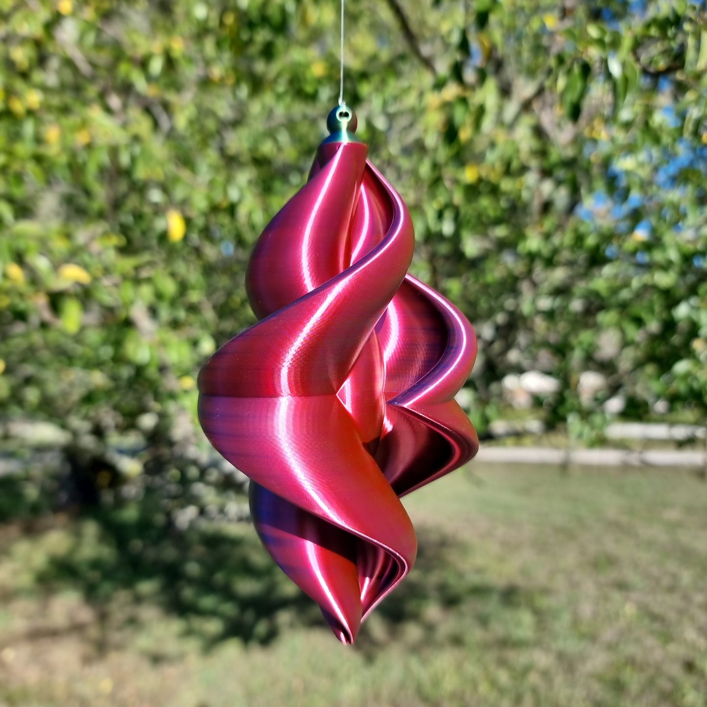 Small - Duality Wind Spinner - Yellow Red Blue - Length: 18cm/7"