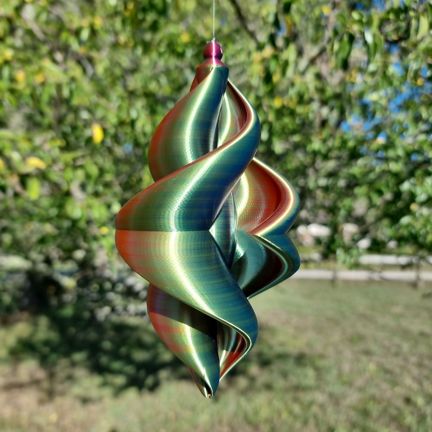 Small - Duality Wind Spinner - Yellow Red Blue - Length: 18cm/7"