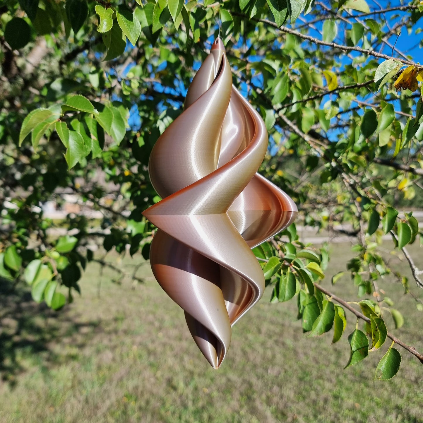 Medium - Duality Wind Spinner - Copper Gold Silver