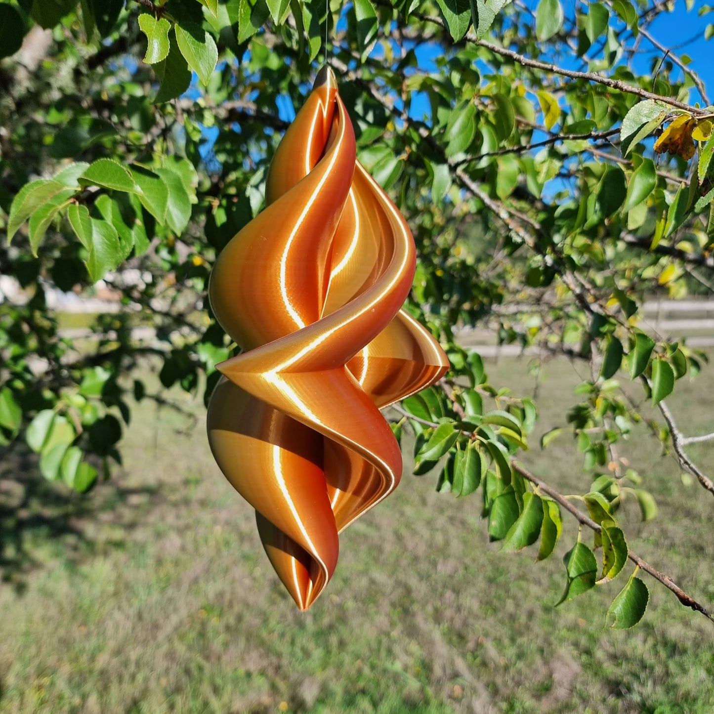 Medium - Duality Wind Spinner - Copper Gold Silver