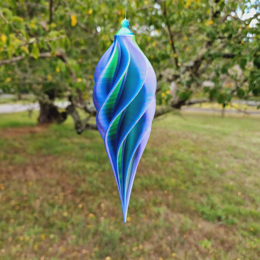 Small Tall - Spiral Drop Spinner - Purple Yellow Blue - Length: 21cm/8.3"