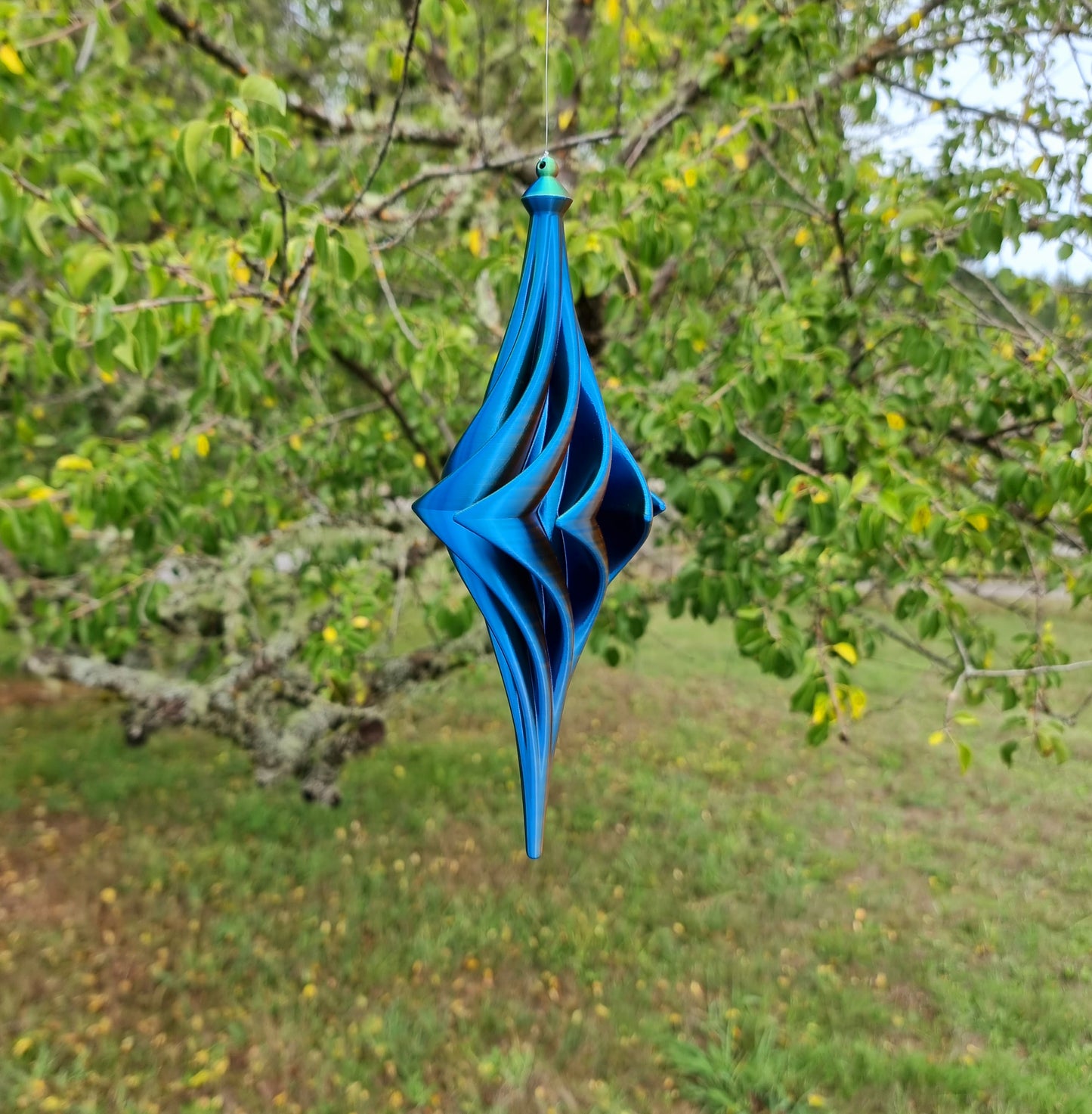 Small - Wing Spinner - Copper Blue Green - Length: 22cm/8.7"