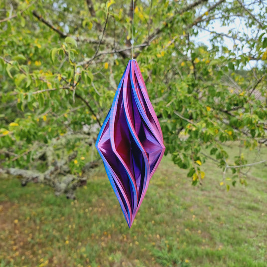 Medium - Crystal Spinner - Red Yellow Blue - Great Christmas Decoration Too! - Length: 24cm/9.4"