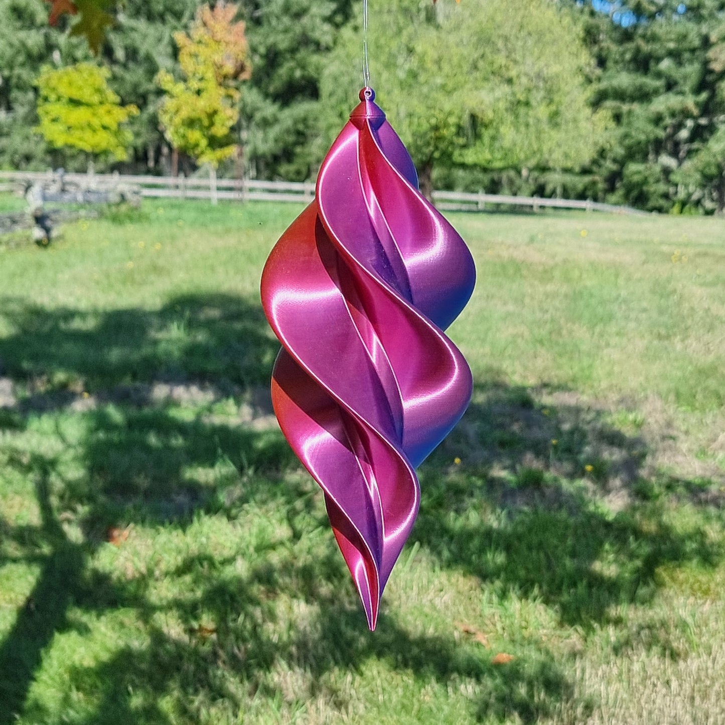 V2 Spiral Spinner Smooth Gloss - Medium - Garden Decor - Wind Art - Unique Gift - Bright & Colorful