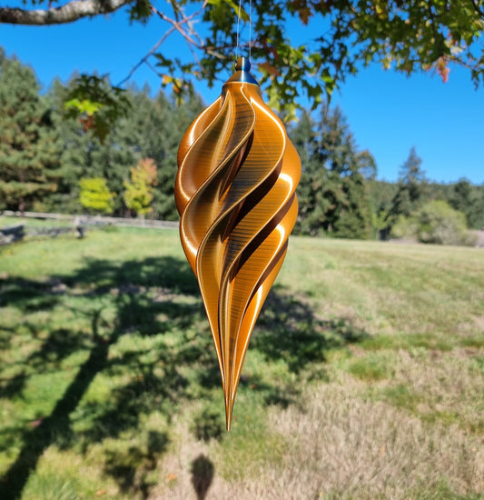 Large - Spiral Drop Spinner - Copper, Blue, Green - Garden Decoration - Length: 34cm/13.4"