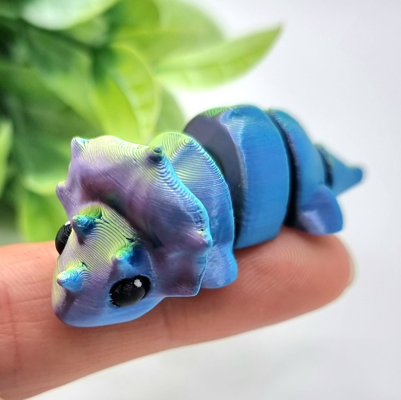 Dino Minis - 3D Printed - Articulated Multi Colored Fidget Dinosaur Toy - Kids Gifts
