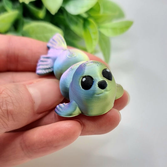 Seal Pup Minis - 3D Printed - Articulated Multi Colored Fidget Toy - Childrens Gifts