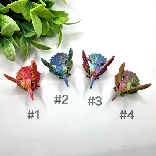 Hummingbird Mini - 3D Printed - Articulated Vibrant Colored Fidget Toy - Children's Gifts