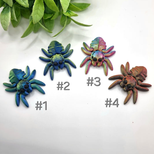Spider Figurine - 3D Printed - Articulated Multi Colored Fidget Toy - Cute Sensory Gift