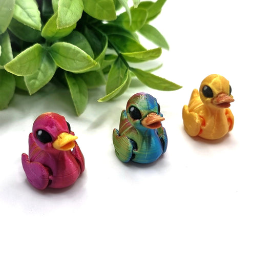Duckling Mini - 3D Printed - Articulated Multi Colored Fidget Toy - Sensory Gift
