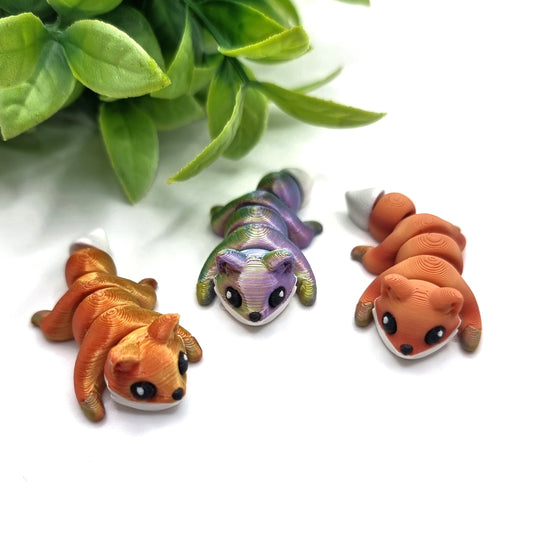 Fox Mini - 3D Printed - Articulated Multi Colored Fidget Toy - Sensory Gifts