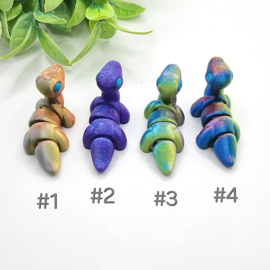 Brachiosaurus Baby - 3D Printed - Articulated Multi Colored Fidget Dinosaur Toy - Sensory Gifts
