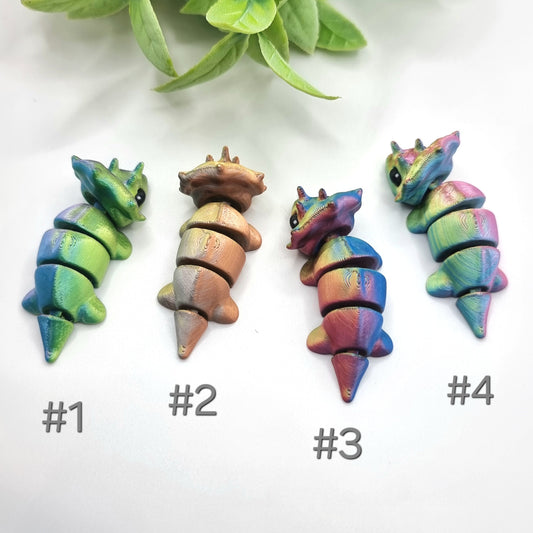 Styracosaurus Baby - 3D Printed - Articulated Multi Colored Fidget Dinosaur Toy - Kids Gifts (Copy)