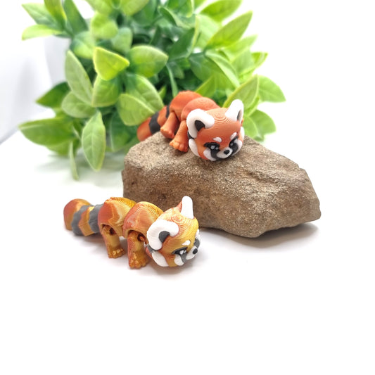 Red Panda Mini - 3D Printed - Articulated Multi Colored Fidget Toy - Sensory Gifts